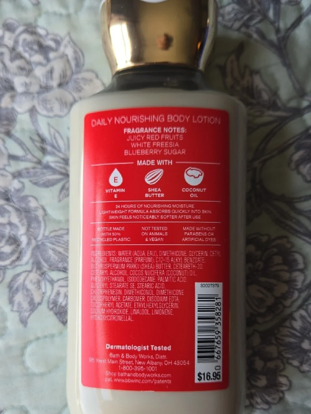 Bath & Body Works Gingham All-American Lotion & Mist Set - Red, White, Gold
